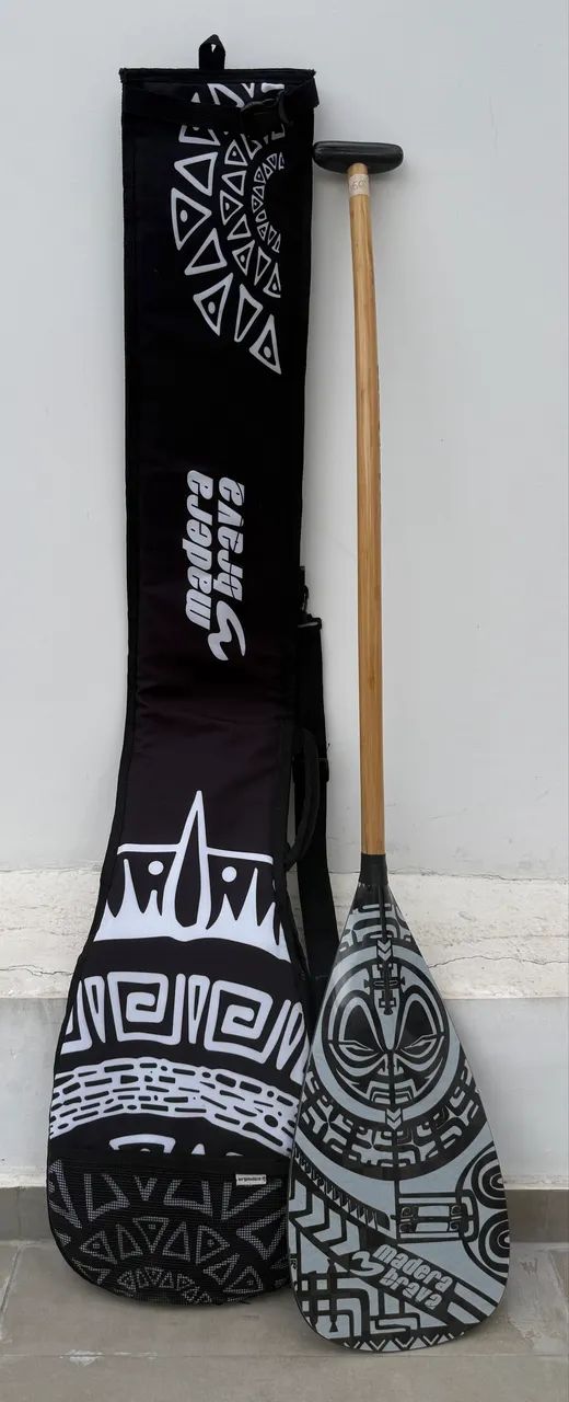 Vendo Remo Madera Brava para Canoa Havaiana com Capa - Foto 4