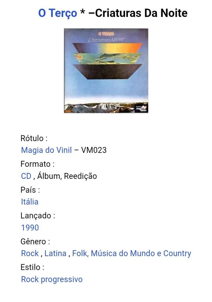 CD O Terço - Criaturas da Noite (Importado) - Foto 5