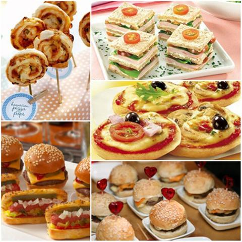 Kit Festa Mini Hambúrguer Mini Pizza E Mini Cachorro Quente