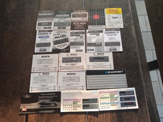 Manual rádio toca fitas antigo 