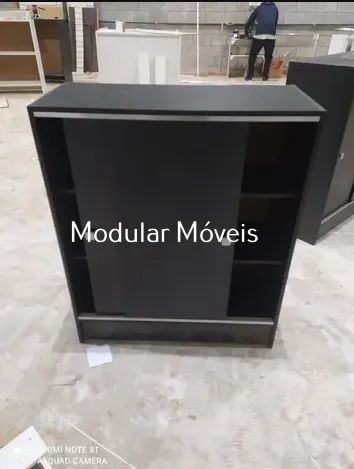 Balcão com Portas Preto - MDF - Foto 2