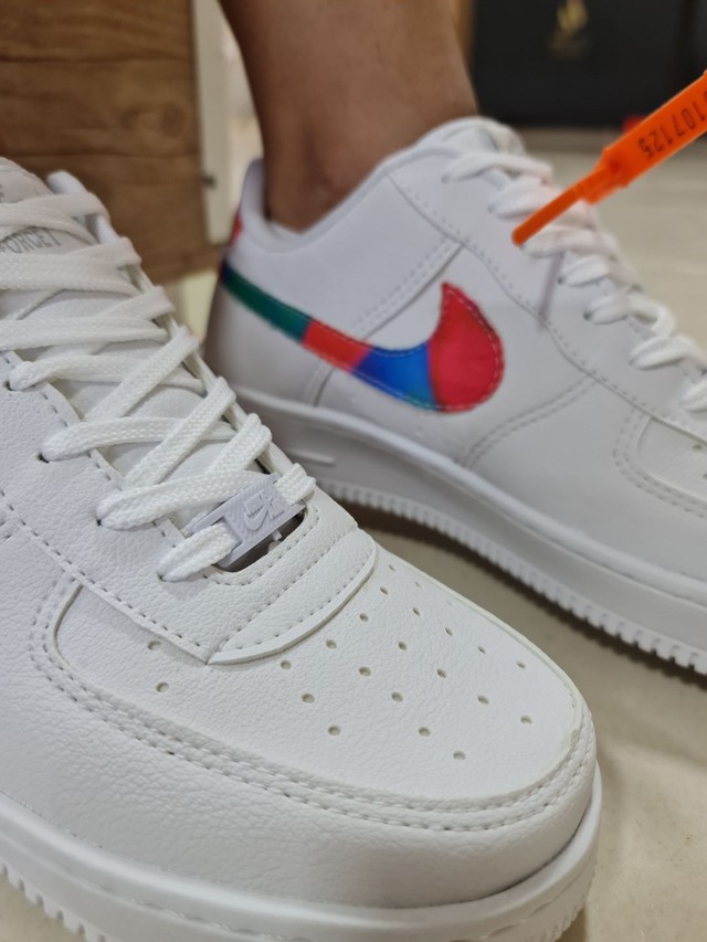 Air force 1 with best sale colored swoosh