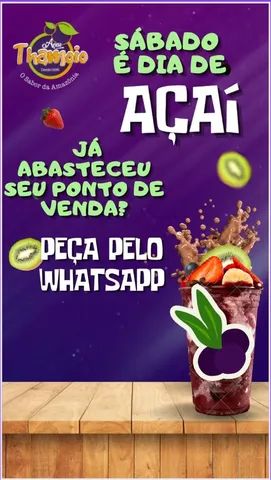 Acai e cremes 5 litros!!!! Pronto para consumo!!!