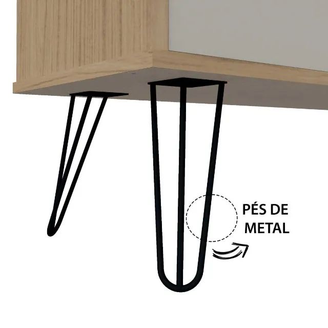 Rack Bancada Pés Metal Retrô P/TVs até 65 Polegadas. São Produtos Novos Direto de Fábrica. - Foto 4