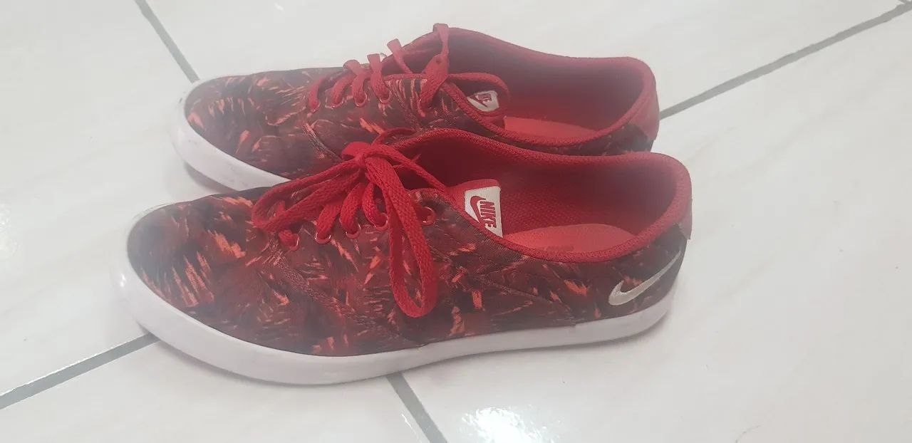 Tênis Nike feminino  vermelho, casual sneaker lace print, - Foto 2