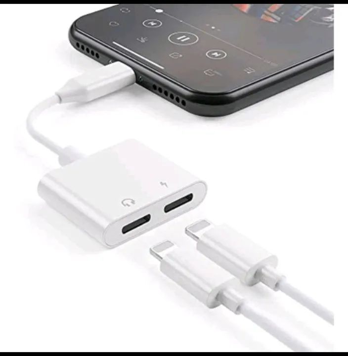 Adaptador para  Iphone Lightning 2 Em 1, Com Função De Chamada, carregamento e Aúdio. - Foto 2