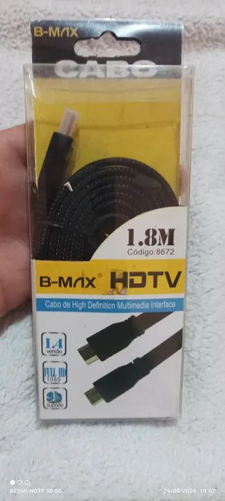 Cabo Hdmi Blindado 1,8 metros - ponta dourada - lacrado