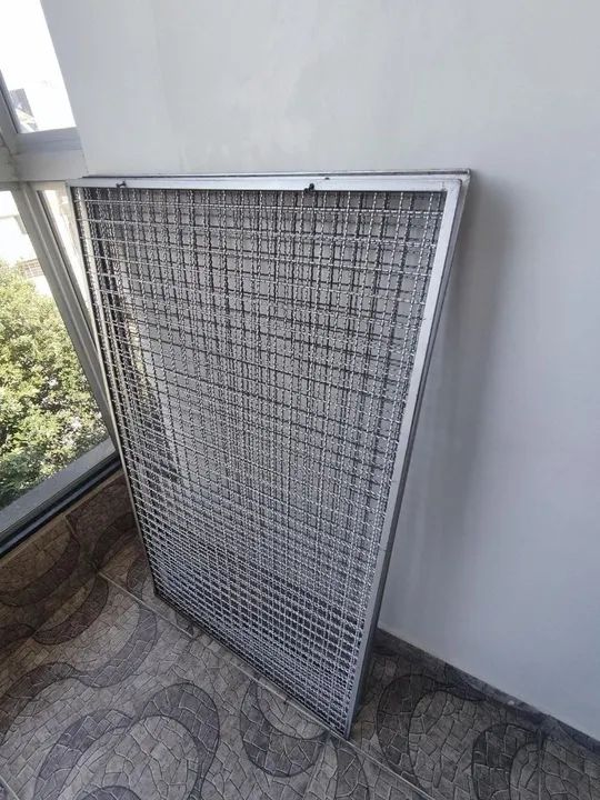 Kit de 4x Grades/Tela de Proteção de Janelas Aparafusável em Arame Galvanizada - Foto 6