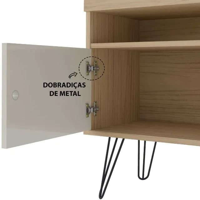 Rack Bancada Pés Metal Retrô P/TVs até 65 Polegadas. São Produtos Novos Direto de Fábrica. - Foto 5