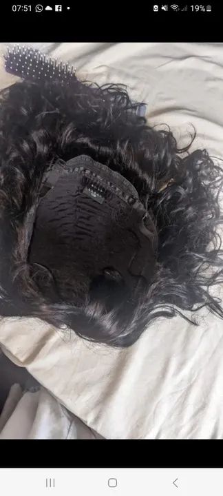 Peruca cabelo humano preta - Foto 3