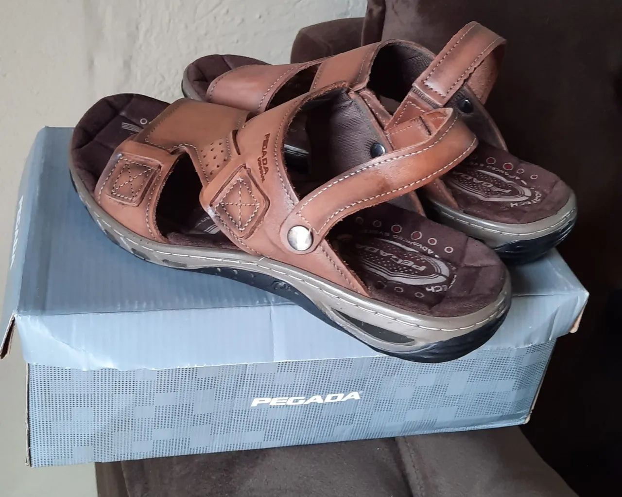 Sandália de couro masculina  - Foto 2