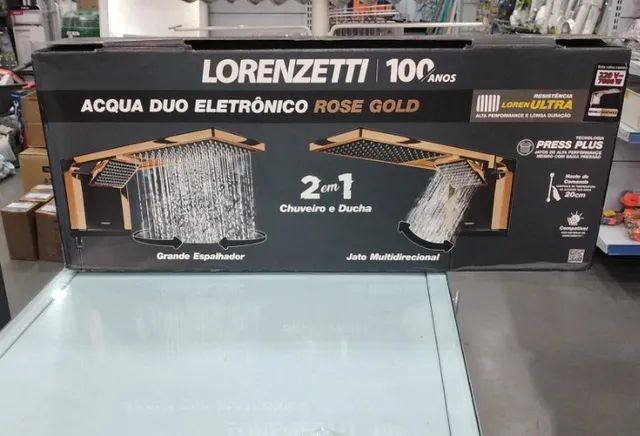 Chuveiro Acqua Duo Ultra Branco/Rose Gold 7800w 220v Lorenzetti - Foto 4