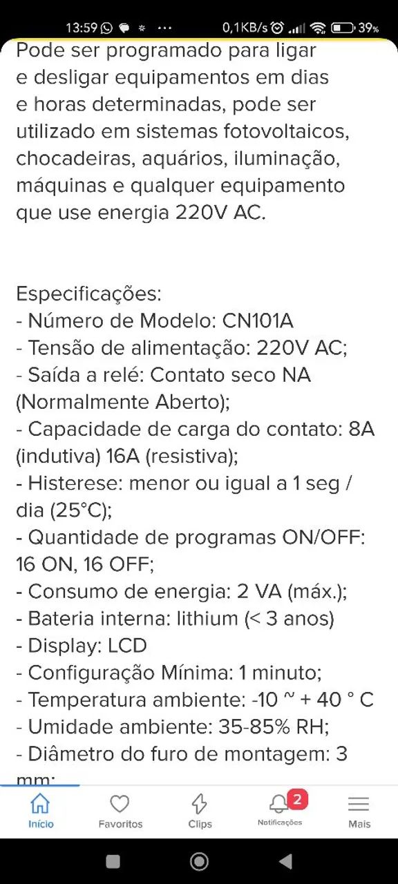 Timer Digital Programável - Foto 6