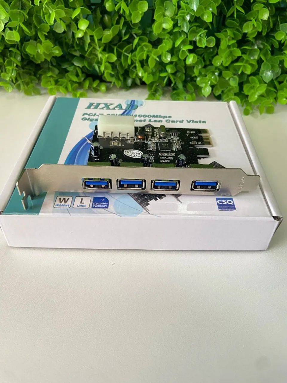 Placa PCI Express X1 com 4 Saídas USB 3.0 - NOVA - Foto 2