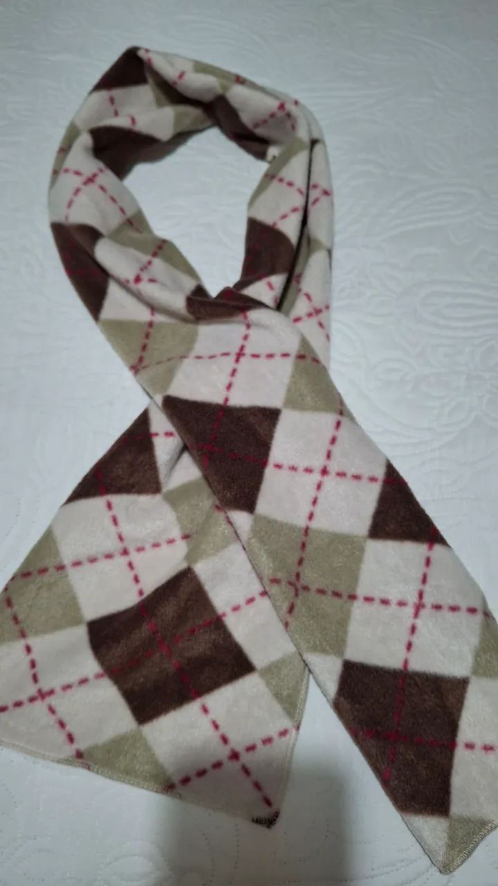 Cachecol Feminino de Inverno - Estilo Argyle