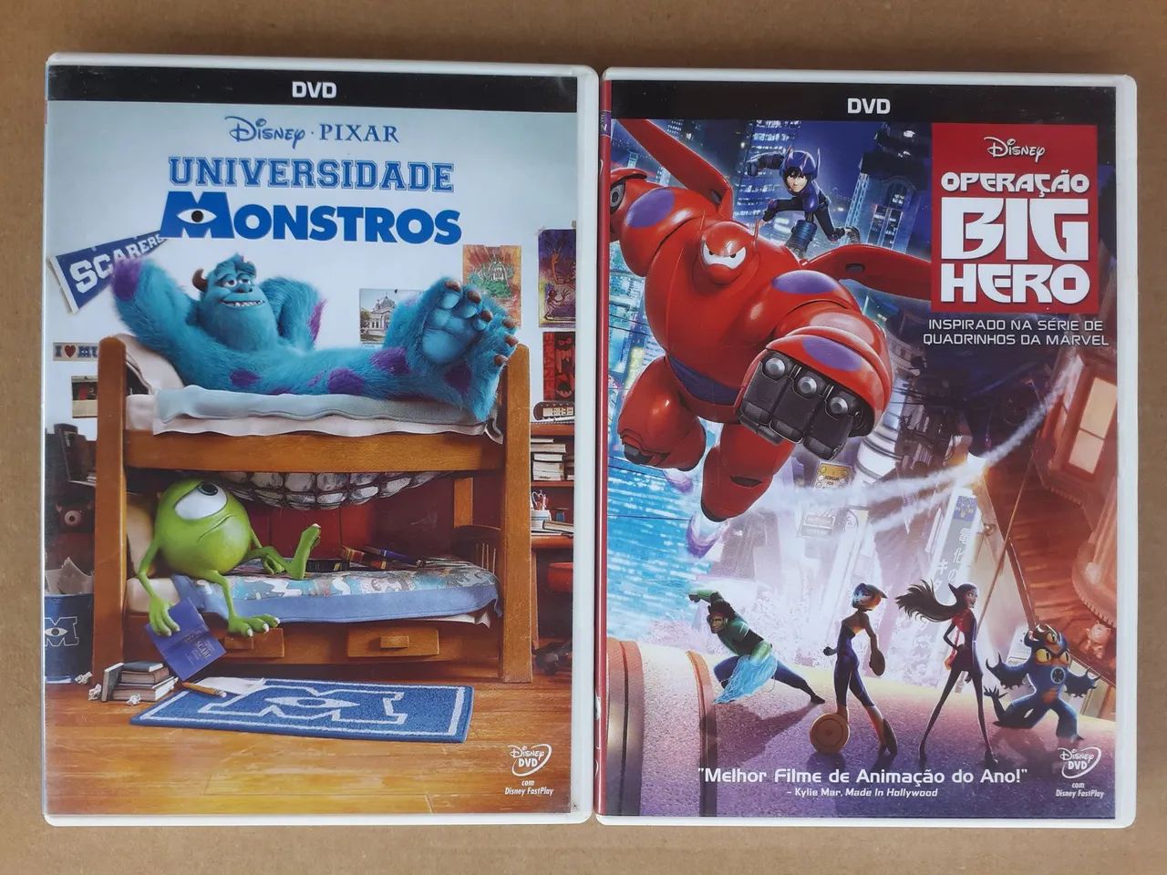 DVDs Universidade Monstros e Operação Big Hero