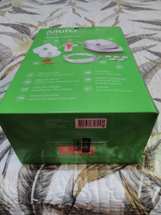 Inalador/Nebulizador "Multilaser" NebPlus - Branco e Laranja 127V/220V. - Foto 2