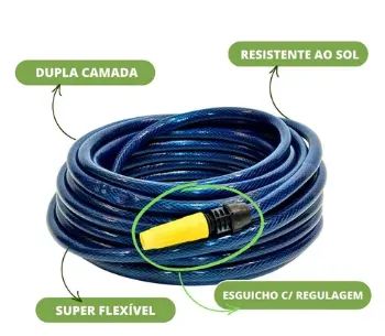Mangueira Trançada com 10m Slim com Engate+esguicho z1303 - Foto 4