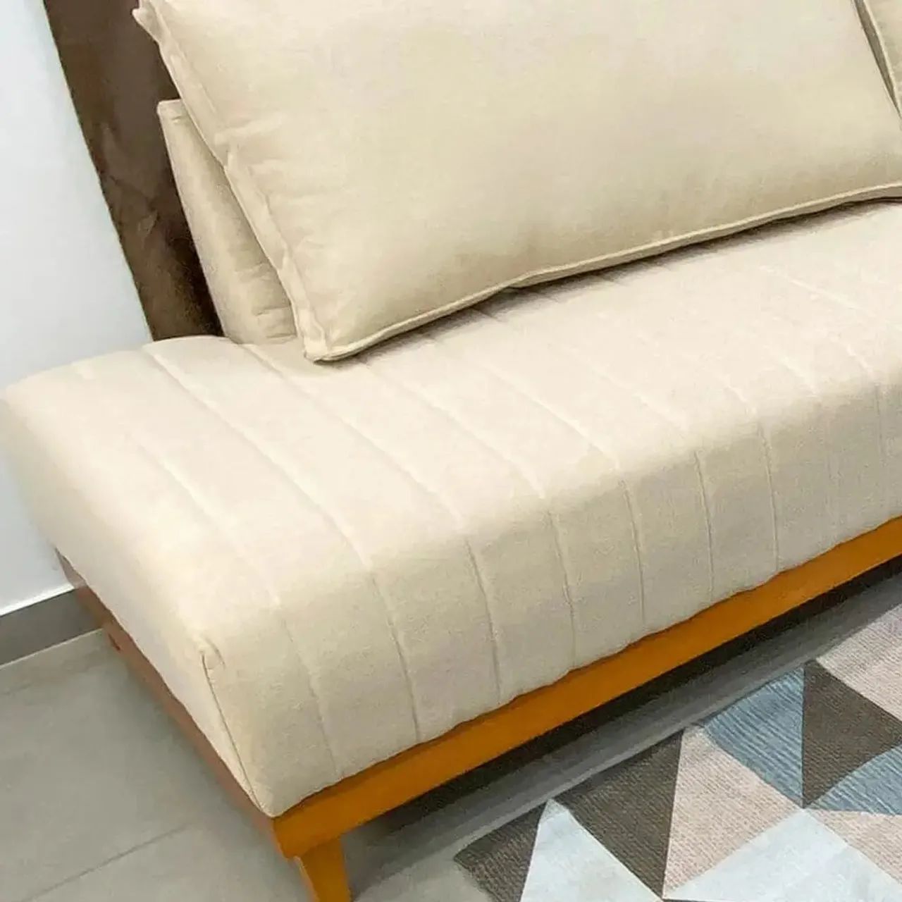 Sofá de Canto Eros em Suede 7 Lugares Com Chaise- Entrega Rápida - Foto 4