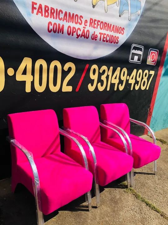Poltronas nova de fábrica com opção de tecido e braço  - Foto 4