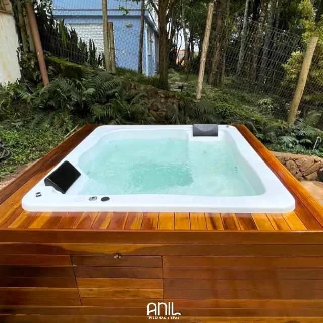 Spa ofuro redondo 5 lugares com bomba e aquecedor - fábrica Anil piscinas e spas  - Foto 4