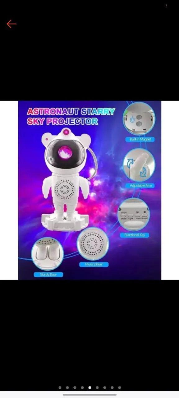 Luminária astrounata com Bluetooth