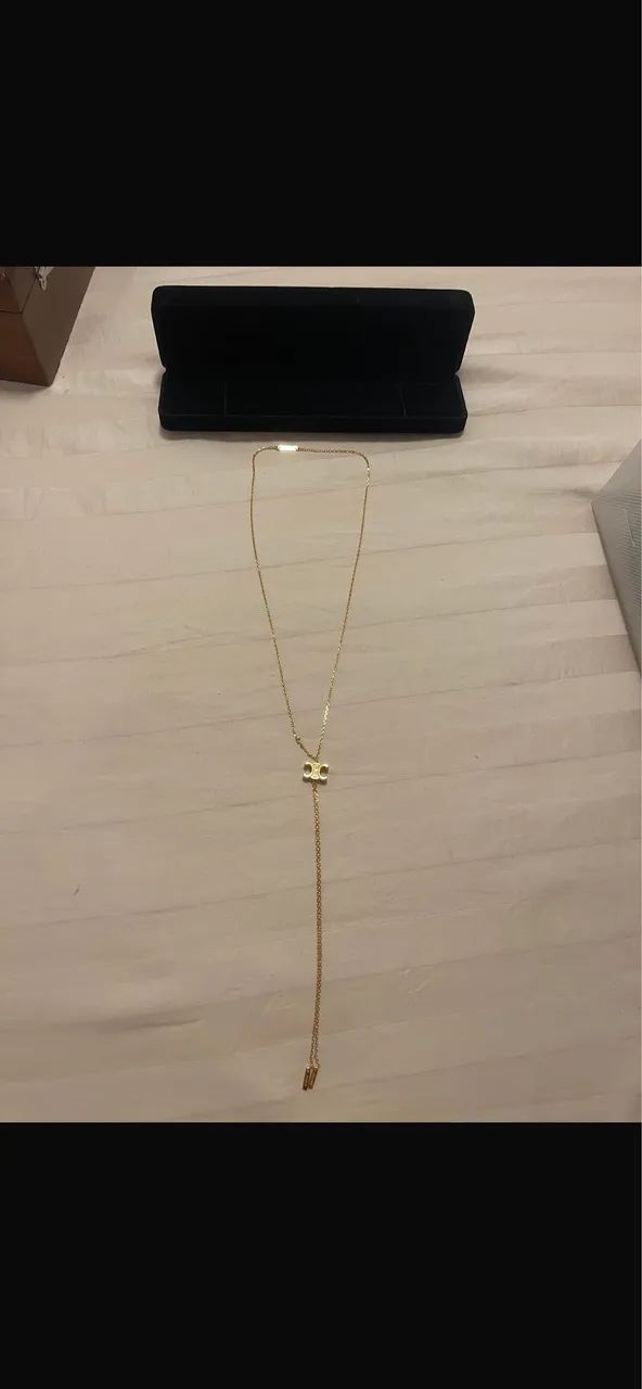 Gargantilha Celine nova banhada a ouro 18k - Foto 3