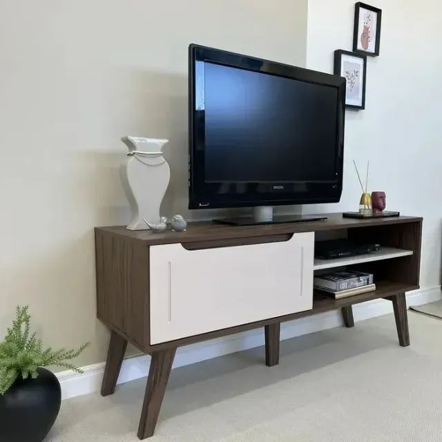 Bancada Rack lotus até 60 polegadas amendoa off (consulte cores) - Foto 2