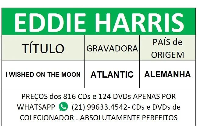 Cd do Eddie Harris saxofonista de Jazz - Foto 2