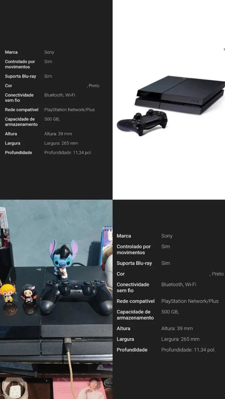 PS4 500GB - Console de Jogos