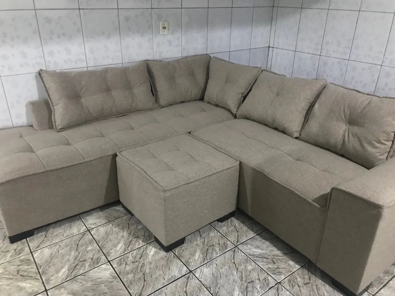 Reforma de sofá de suede para linho  - Foto 2