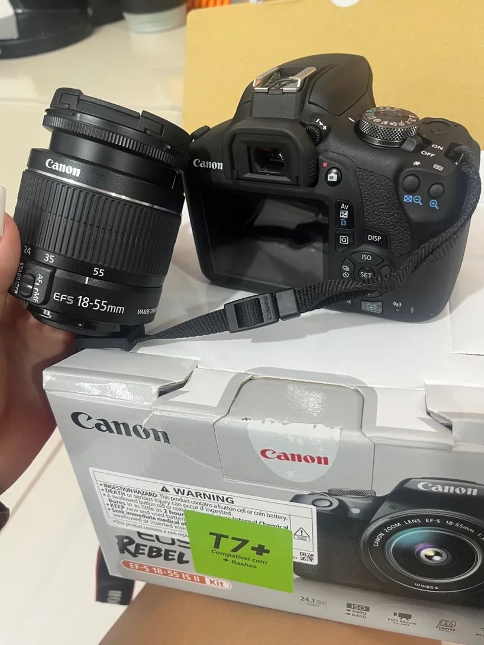 Canon EOS Rebel T7+ com Lente 18-55mm+lente 24mm 2.8 cânon 