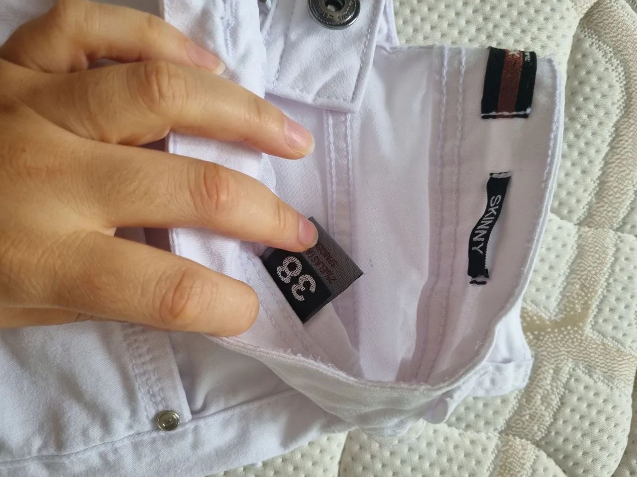 Calça branca jeans Dardak tamanho 38 - Foto 5
