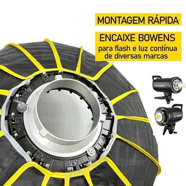Softbox Bowens Parabólico 90cm Gkp-90 Greika Para Fotografia - Foto 2