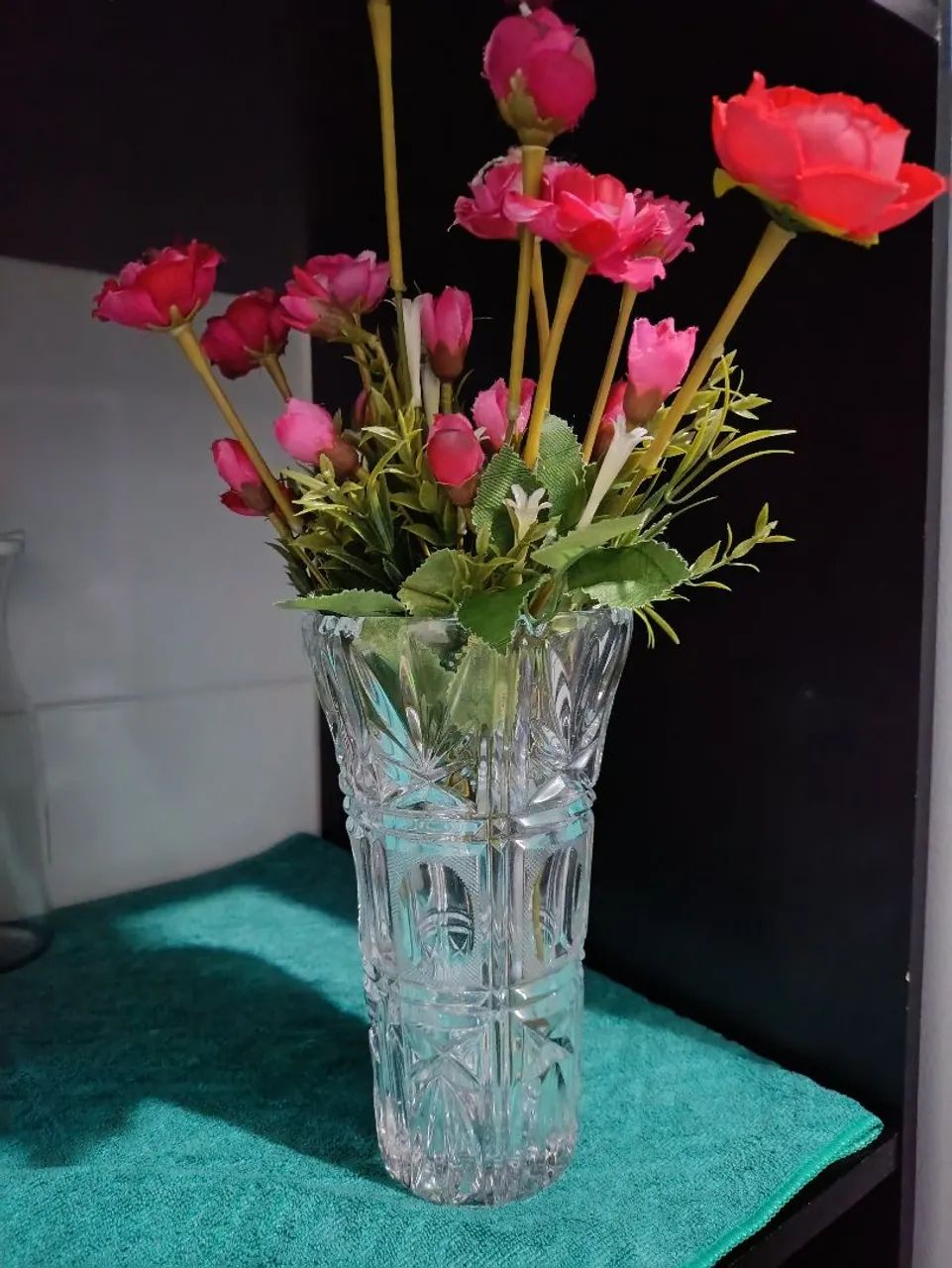 Vaso Vintage em Cristal Lapidado - aproximadamente 23cm altura. - Foto 2