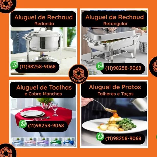 Aluguel de Rechaud para manter a comida aquecida