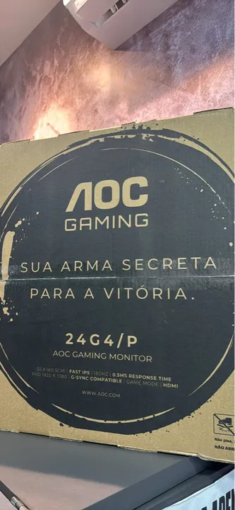 Monitor Gamer AOC 24" 180Hz 0,5ms IPS Ajuste de Altura 24G4/P