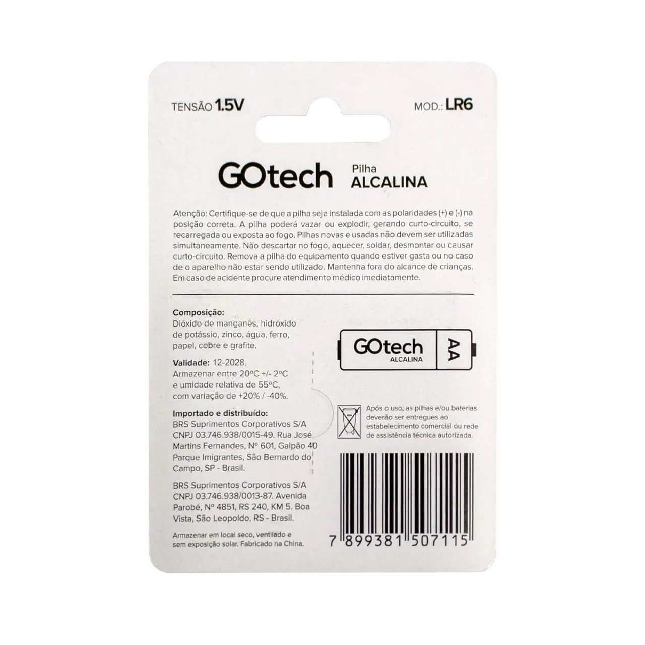 Pilha Alcalina AA Gotech - Foto 3