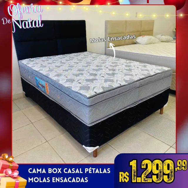 Cama Box Casal Molas Ensacadas Mega Oferta