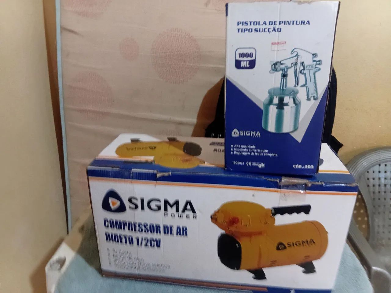 Compressor e pistola profissional em estado de novo 700 - Foto 2