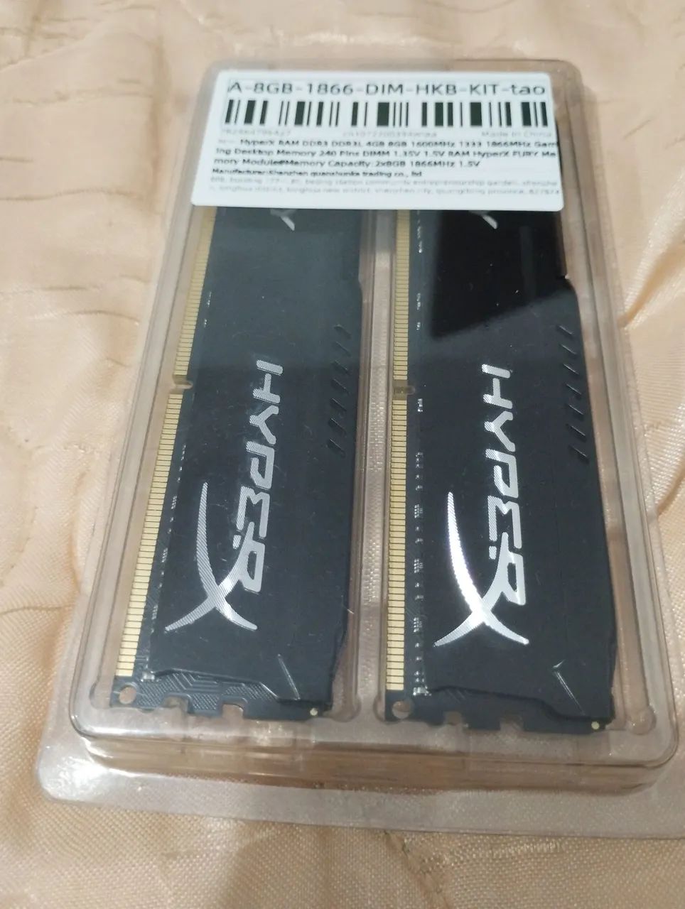 Kit 2x 8GB DDR3 HyperX Fury 1866MHz