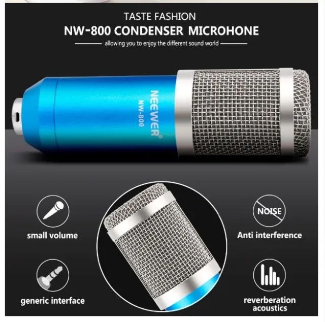 Vendo ou Troco  Microfone Condensador Profissional  Neewer NW800 na Caixa! - Foto 6