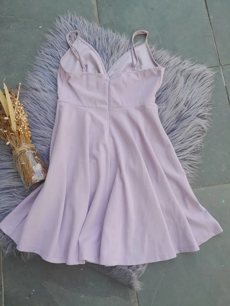 Vestido Lilás com Alças - Elegância e Conforto! "M"