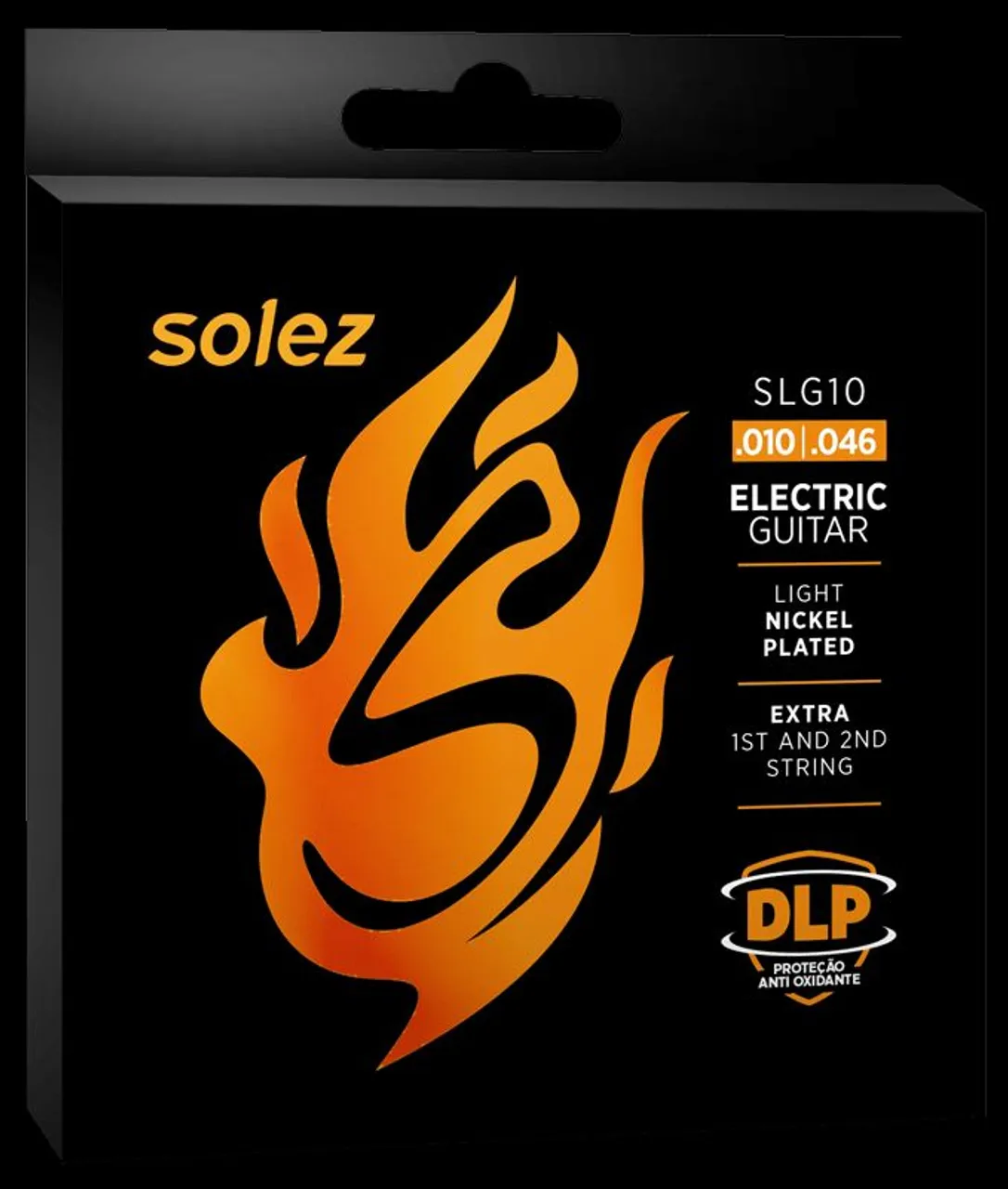 Encordoamento Cordas para Guitarra Elétrica Solez SLG10 .010/.046