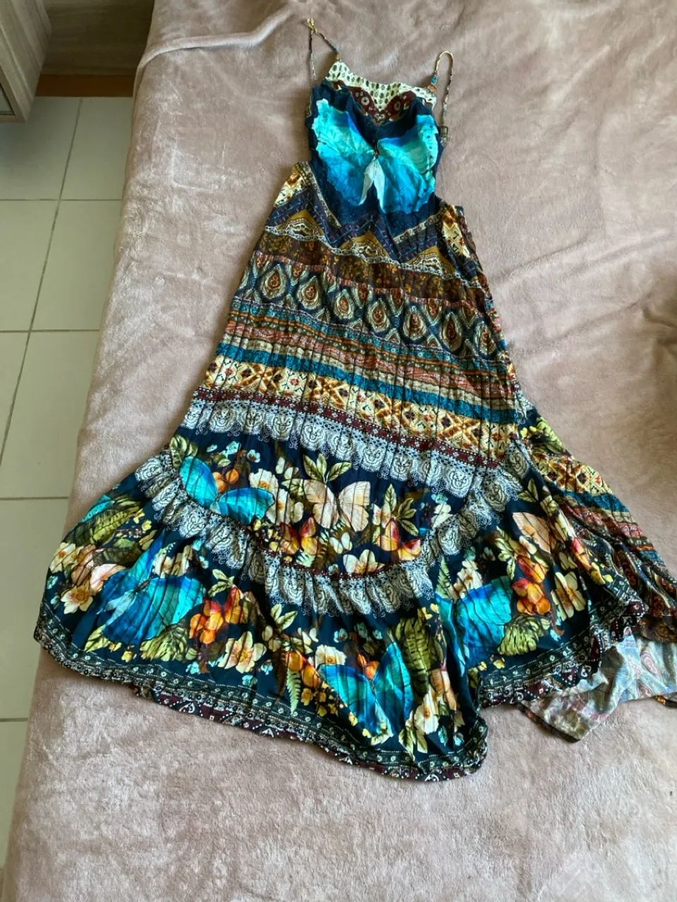 Vestido longo estampado floral FARM