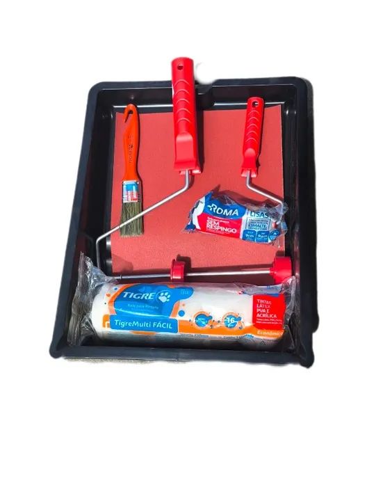 Kit Pintura Rolo para Pintura Pincel Bandeja para Pintura - Foto 2