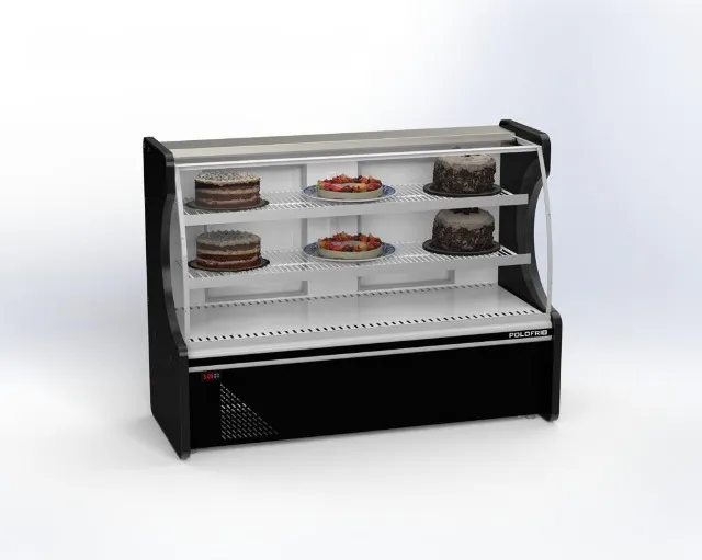 vitrine refrigerada para bolos e doces 1,80mt