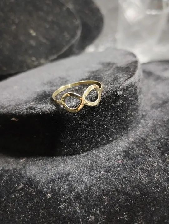Anel de infinito de ouro18k 