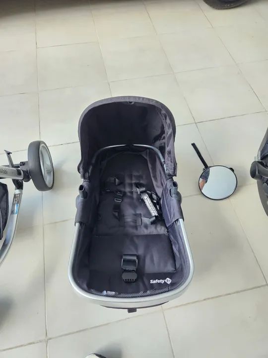 Trio Carrinho, Moisés, Bebê Conforto - Conjunto Travel System Mobi Safety 1s7  - Foto 2