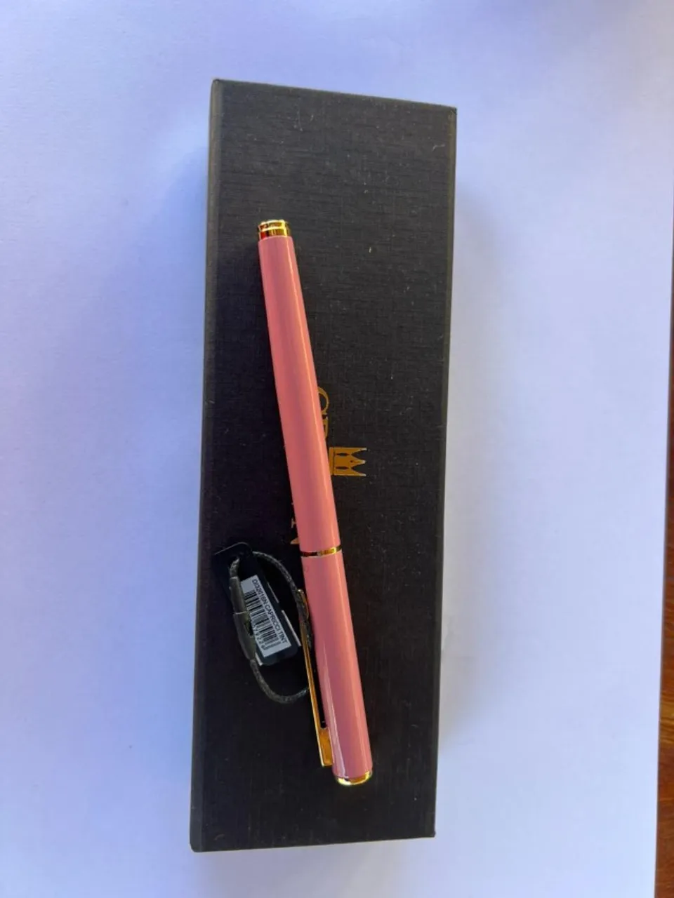 CANETA CROWN PERSONALIZADA METAL CAPRICCI TINTEIRO - ROSA